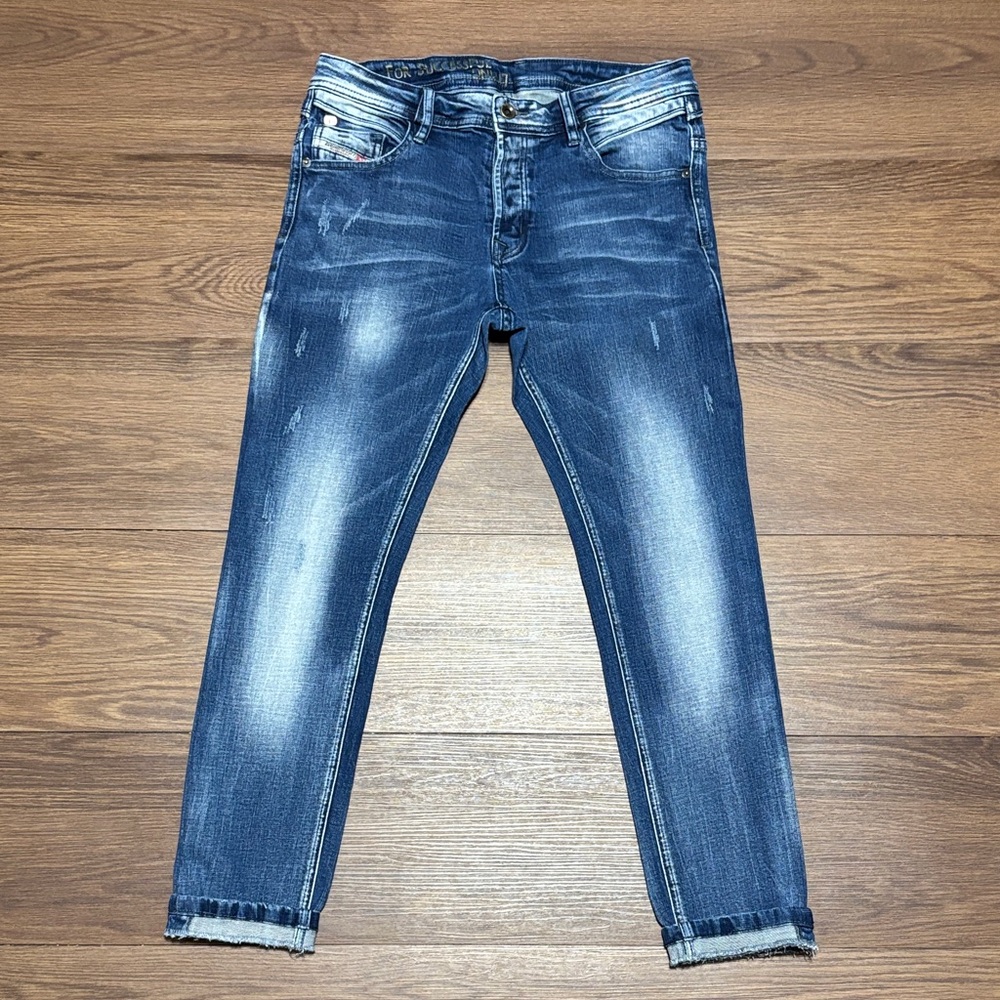 Diesel Men's Skinny Jeans in Distressed Blue